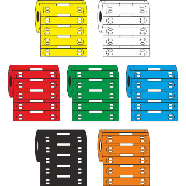 Zero Halogen Tie-On Tip Tag Cable Markers in a range of Colours