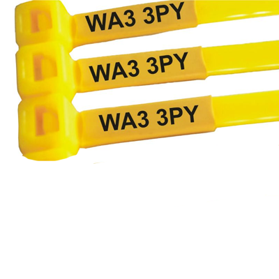 Postcodes and Months Printed Cable Ties