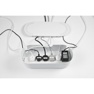 Cable Tidy Unit Large White for Loose Wires