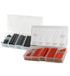 Mixed Heat Shrink Kit 254pc Black & Red - Various lengths
