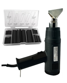 Heat Gun Bundle Offer - Commercial Heat Gun Kit & 127pc Black Heatshrink Pack