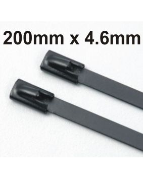 Heavy Duty Stainless Steel Cable Ties Coated 200mm x 4.6mm
