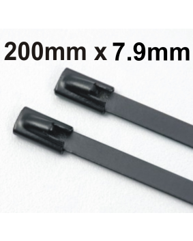 Heavy Duty Stainless Steel Cable Ties Coated 200mm x 7.9mm