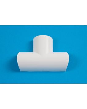 30 x 15mm Clip-Over Equal Tee White