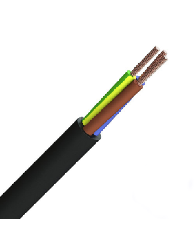 H07RN-F Heavy Duty Rubber Flexible Cable – 3 core, 1.5mm² Black (450/750V)
