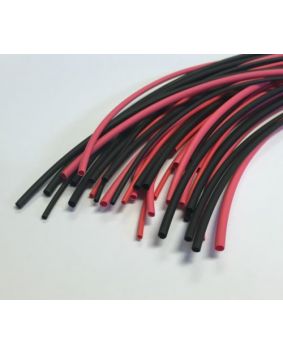 Mixed Heat Shrink Kit 36pc Red & Black - 200mm lengths