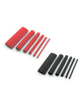 Black / Red Mixed Size Heat Shrink Kits - 1 Meter Lengths