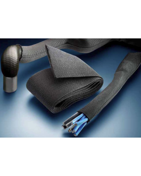 HFT5000 Heat Shrink Tubing, Woven Fabric, size 12/6 Black