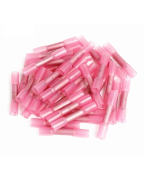 Pile of Pink Heat shrink Butt Connectors 