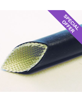 High-Temperature Silicone Coated Glass Braid Insulation|16mm Bore – Black