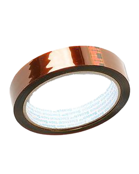 ISKT22 - Polyimide Film Adhesive Kapton Tape on its axis with a white background