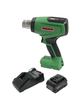 Leister NEXHEAT 300 A-LP Kit with battery & charger on a white background