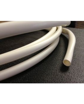 White PVC Hose Tubing Decorative Oversleeve - 4mm I/D x 1.5mm Thick