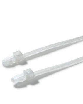 Hellermann T30RSF Clear Cable Tie with Arrowhead Fixing Element