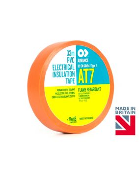 AT7 Fire-Retardant Orange PVC Electrical Insulation Tape - 19mm x 20 Mtr