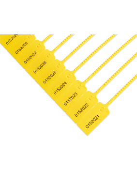 Pre-Printed Tracewaste Numbered Pull Through Seals | Yellow