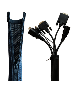Zipper Wrap Braided Polyester Sleeving Retrofit