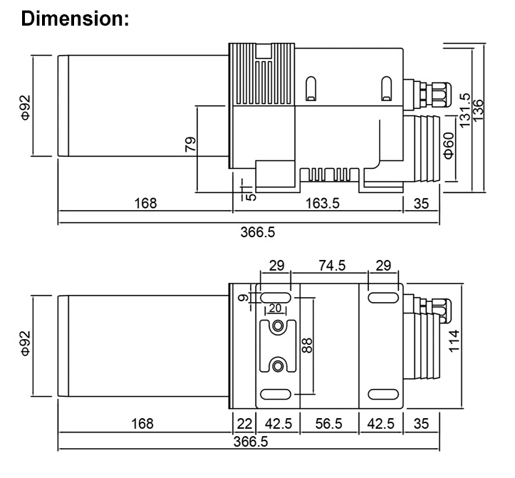LHS61L Dimensions Diagram